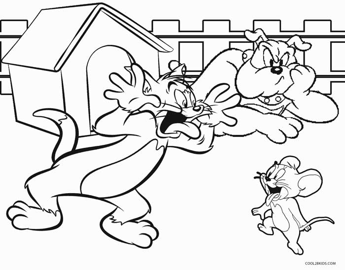 Tom And Jerry Spike Coloring Pages Coloring Pages