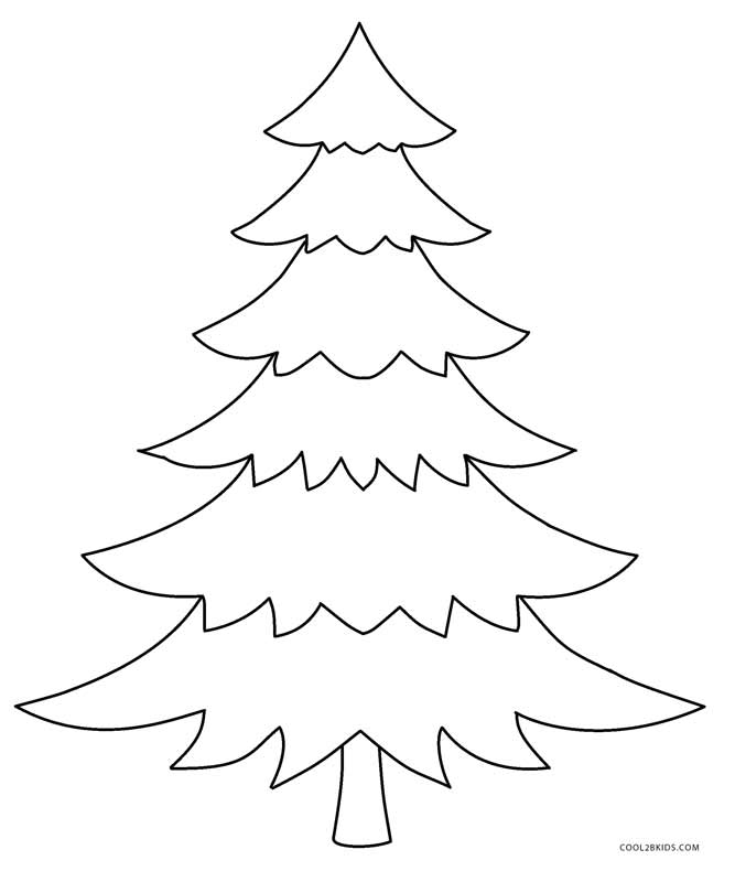 printable christmas tree coloring pages for kids