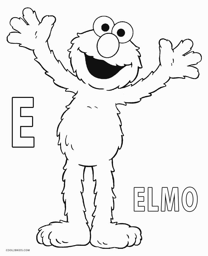 E Is For Elmo Printable