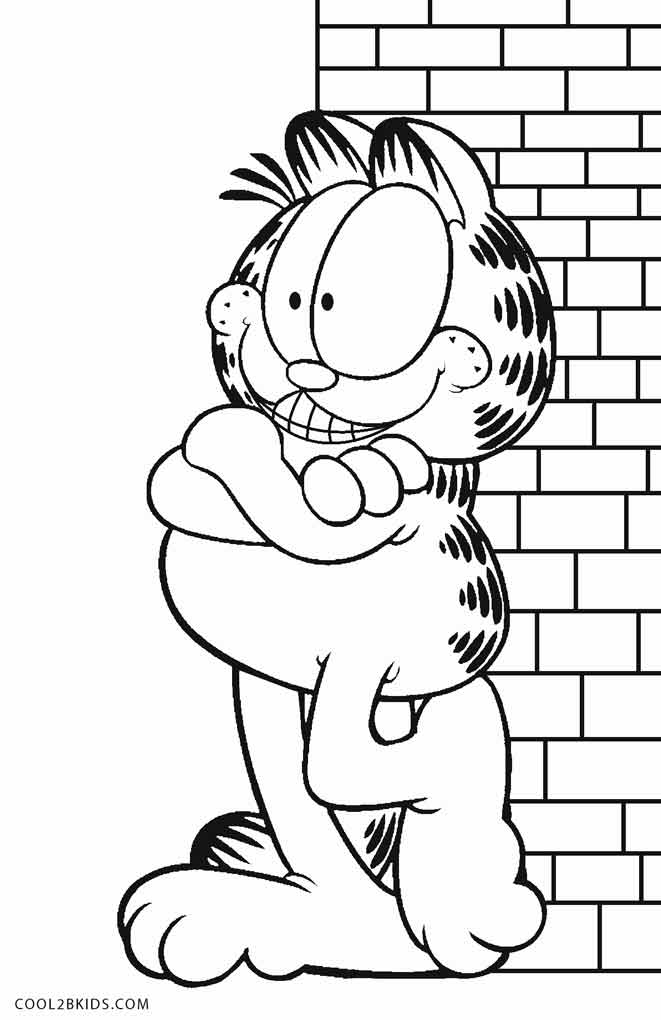Printable Garfield Coloring Pages to Kids