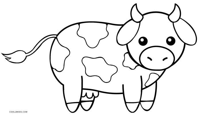 cow face coloring pages printable