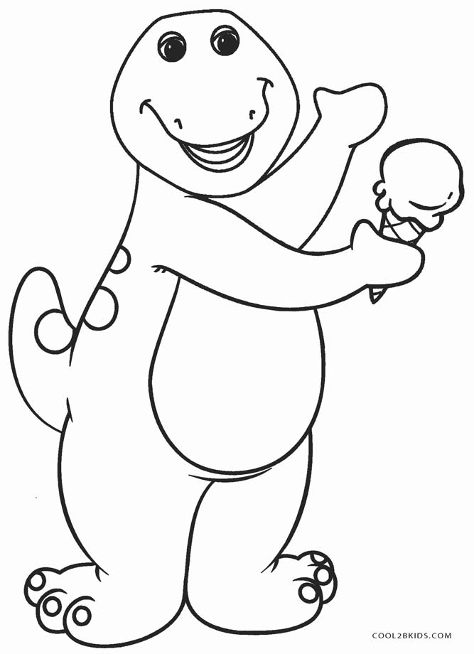 Free Printable Barney Coloring Pages For Kids