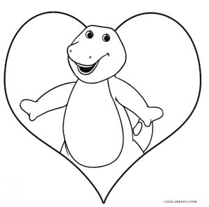 free printable barney coloring pages for kids
