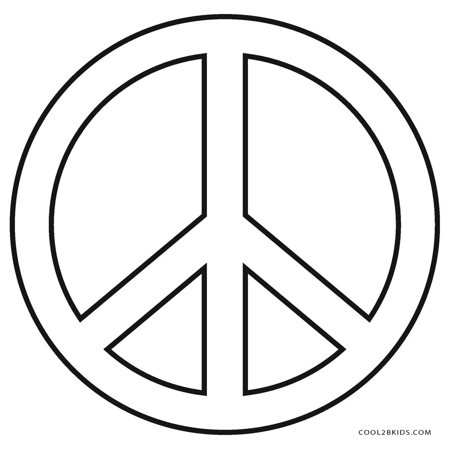 Free Printable Peace Sign Coloring Pages