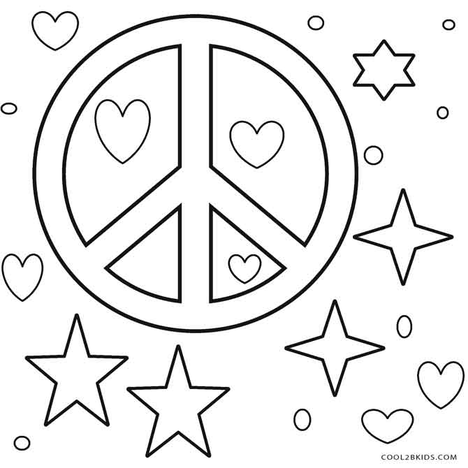 Free Printable Peace Sign Coloring Pages - peace sign roblox
