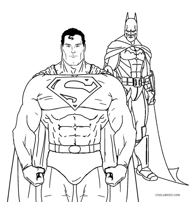 Superman And Batman Logo Coloring Pages