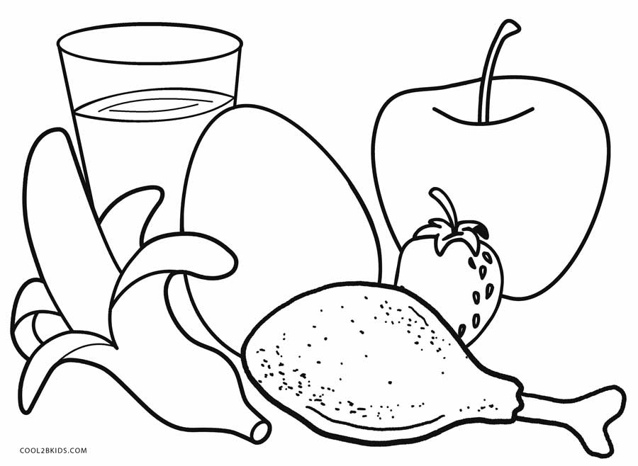 coloring pages of foods