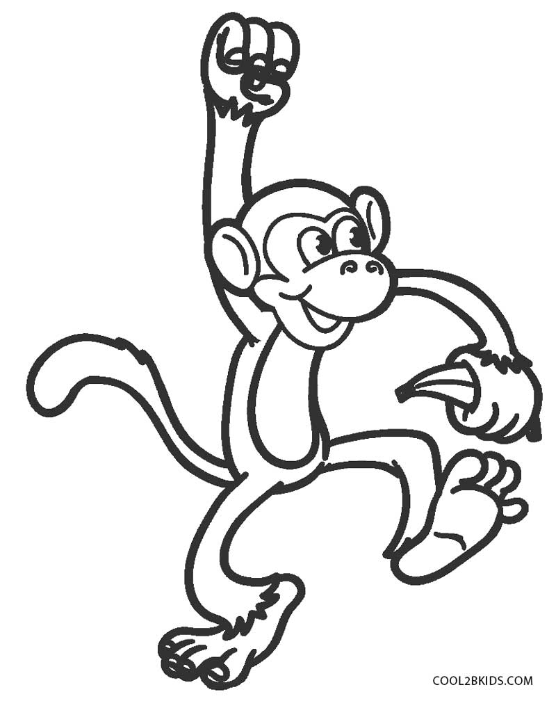 Free Printable Monkey Coloring Pages for Kids Cool2bKids