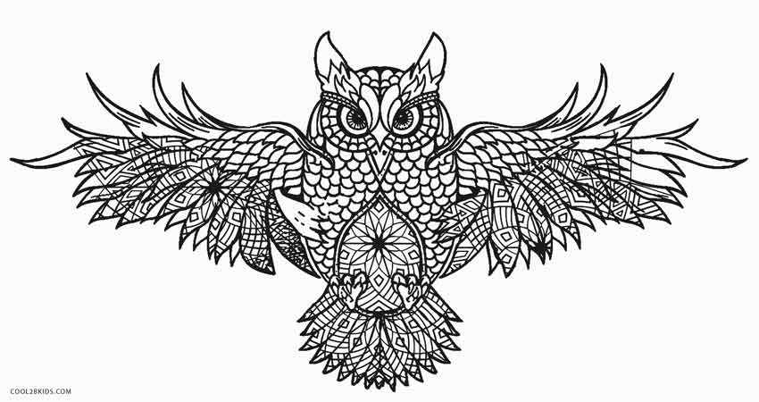 Owls Coloring Pages For Adults 10