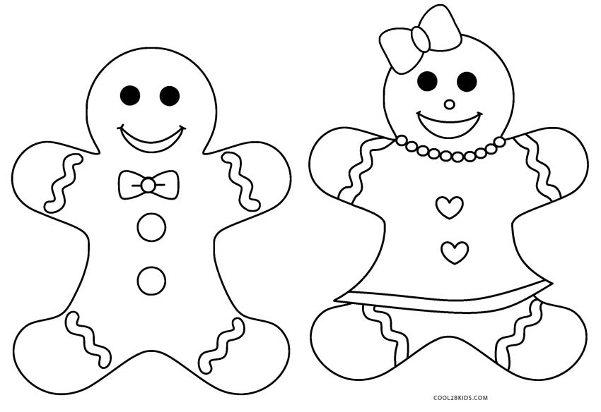 Christmas Gingerbread Man Coloring Pages 3