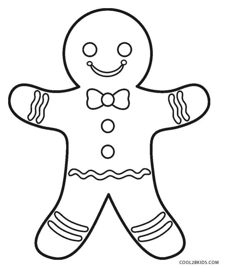 Free Printable Gingerbread Man Coloring Pages For Kids