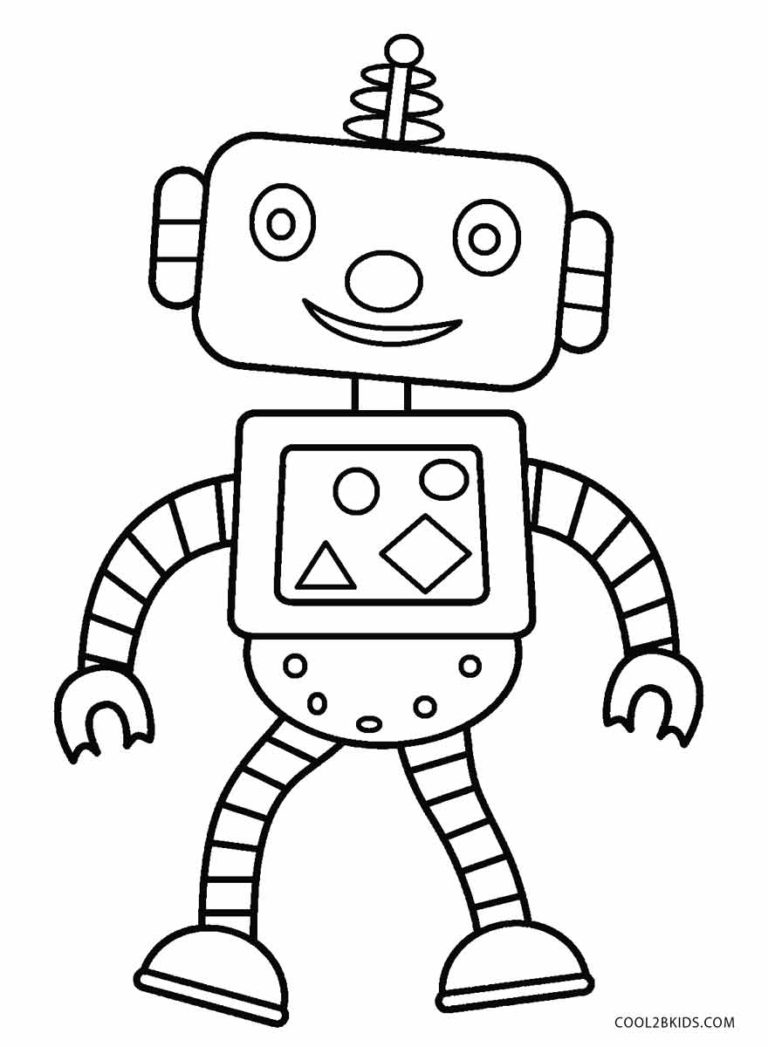 Robot Coloring Pages Preschool
