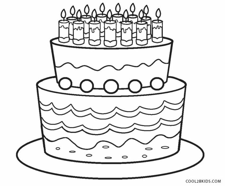 Free Printable Birthday Cake Coloring Pages For Kids