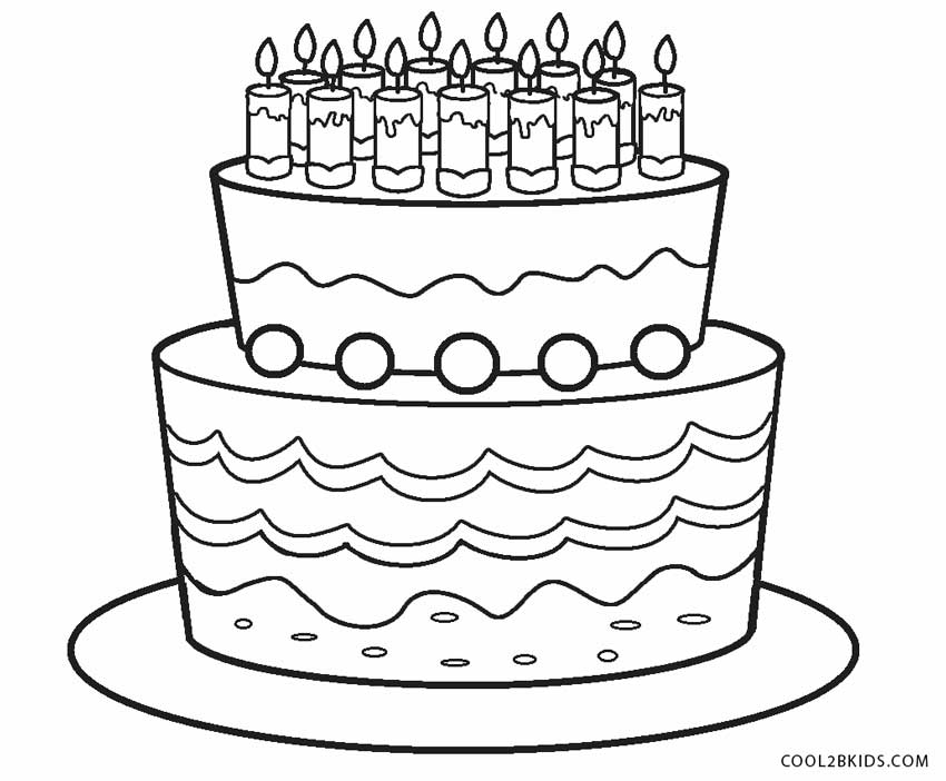 Coloring Pictures Cake - Coloring Pages