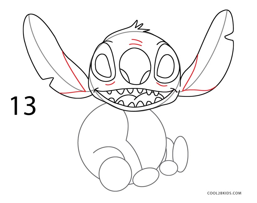 How to Draw Stitch (Step by Step Pictures) | Cool2bKids