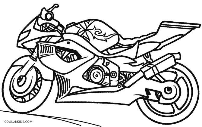 Gambar Free Printable Motorcycle Coloring Pages Kids Cool2bkids Page di ...