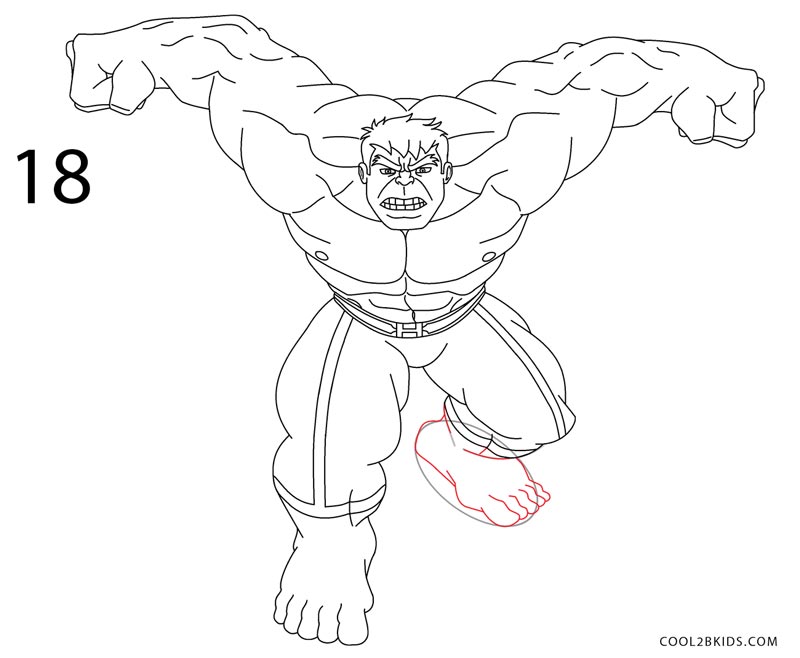 How to Draw Hulk Step by Step Pictures Cool2bKids