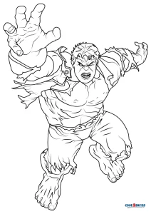 hulk fist coloring page