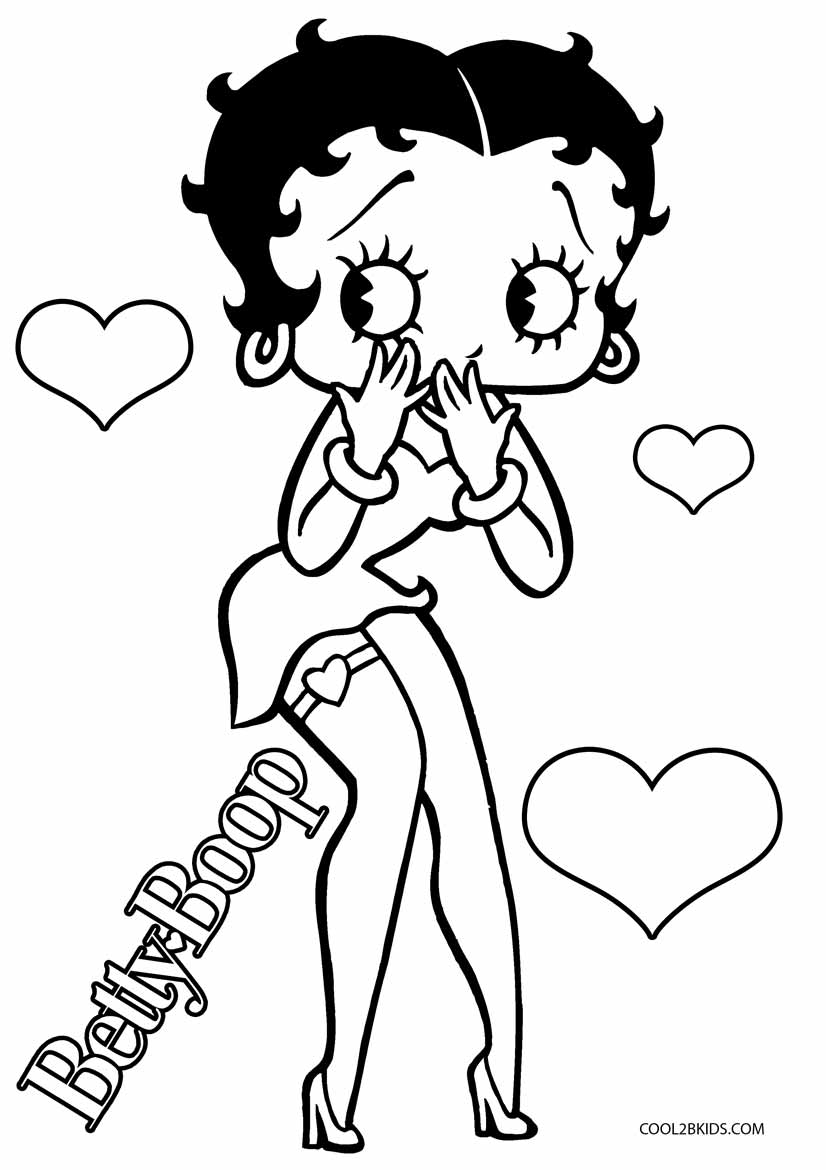 Download Free Printable Betty Boop Coloring Pages For Kids | Cool2bKids