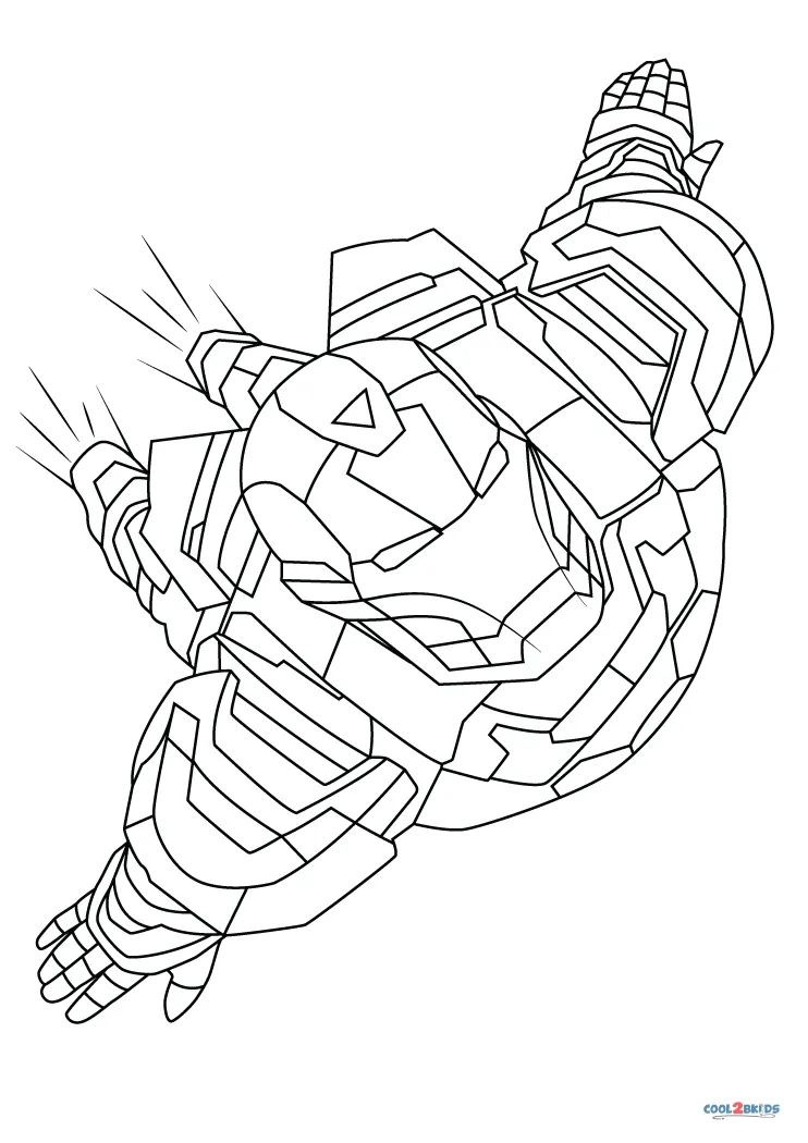 iron man mask coloring page