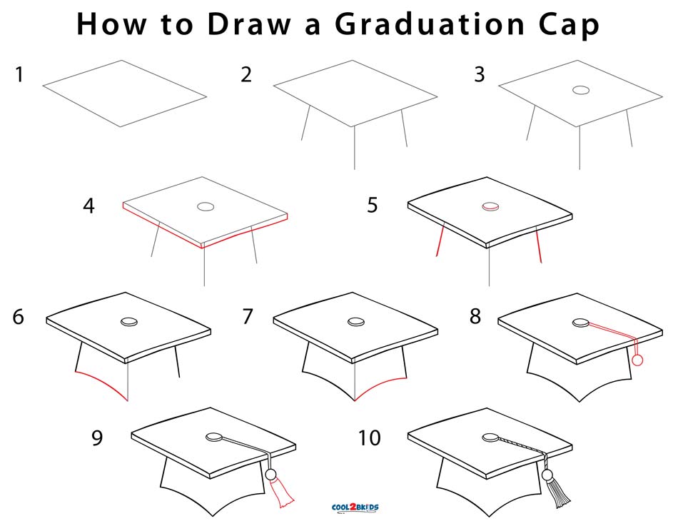 How To Draw A Graduation Cap Step By Step Pictures 