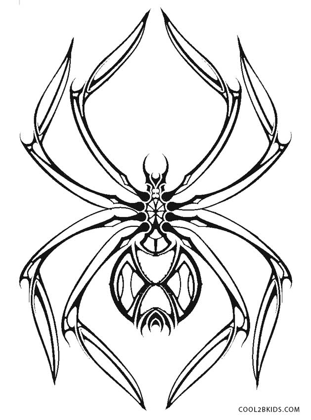 free printable spider coloring pages for kids
