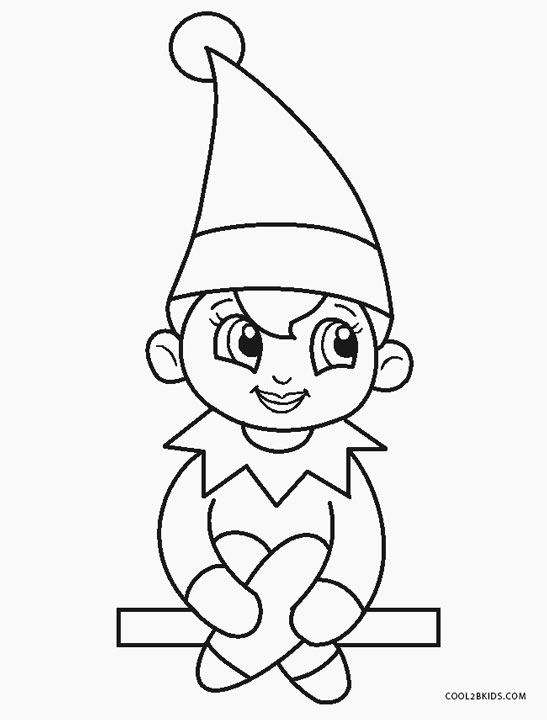 girl elf coloring pages