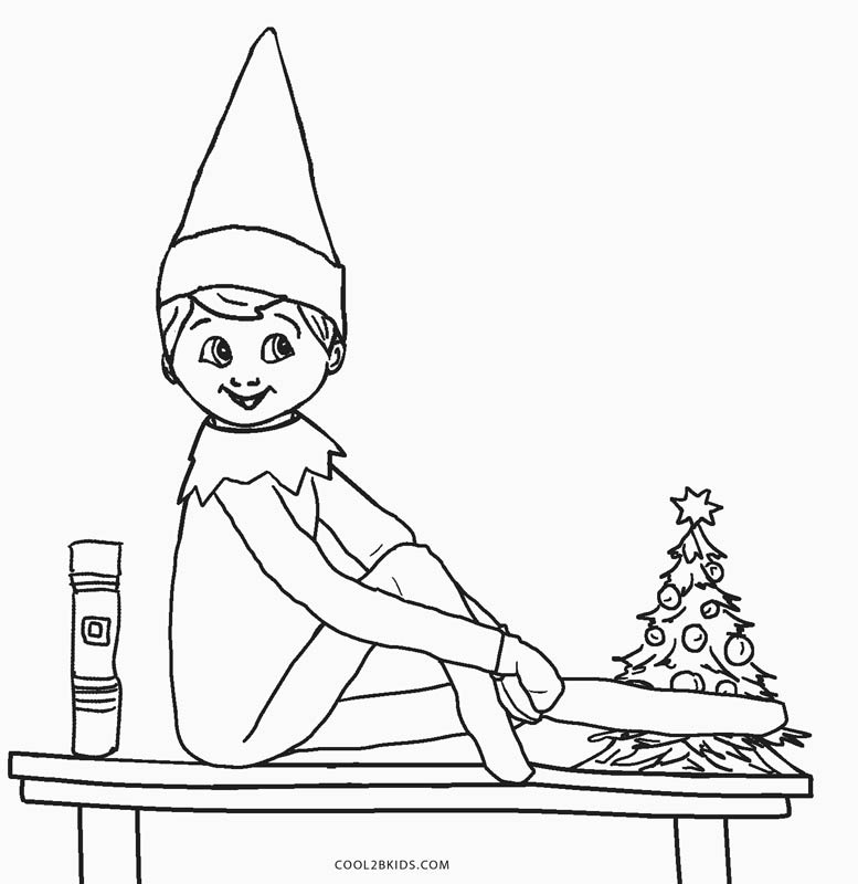 Santa And His Elves Coloring Pages