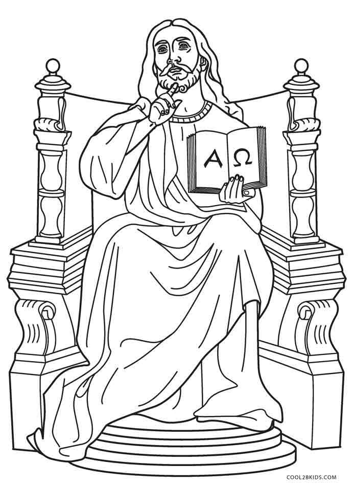 533 Simple Picture Of Jesus Coloring Page with Animal character