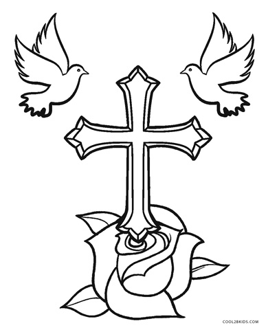 Coloring Pages Of Crosses With Wings