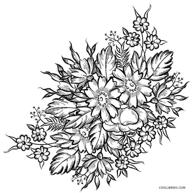 9100 Detailed Flower Coloring Pages Printable Download Free Images
