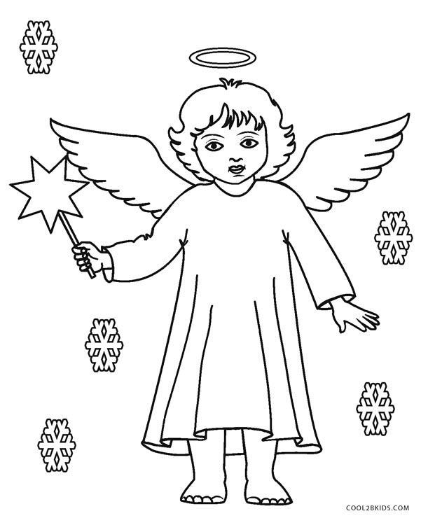 Angel Girl Coloring Pages
