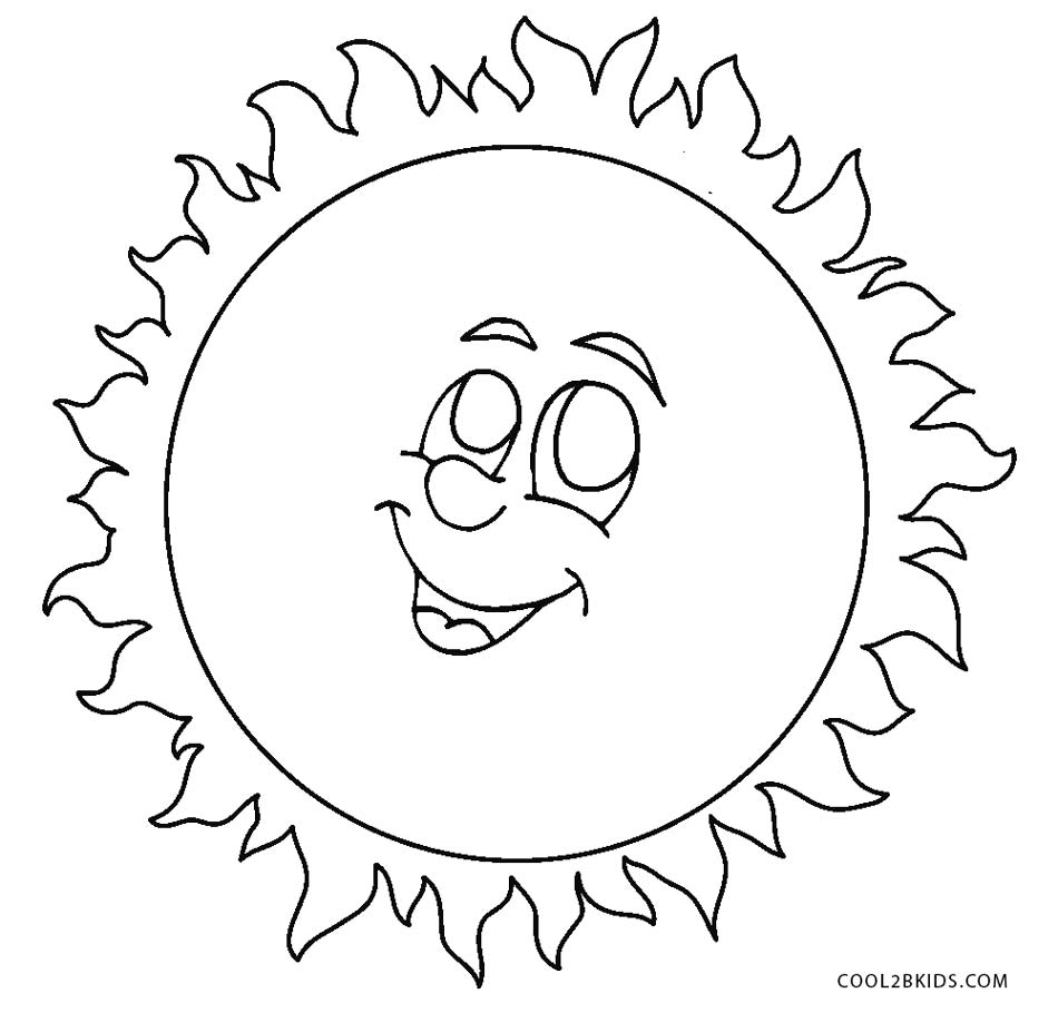 Coloring Pages Printable Sun 9