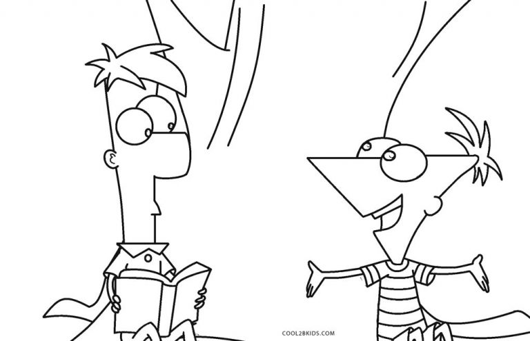 phineas and ferb coloring pages for free