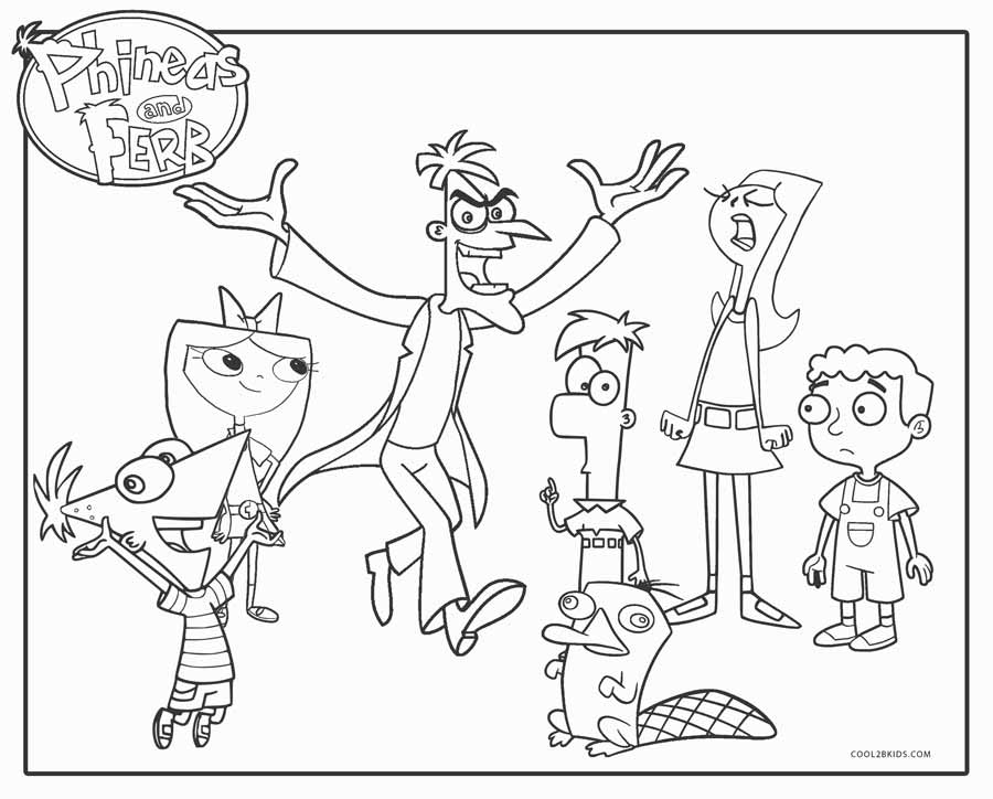 Phineas Ferb Coloring Page
