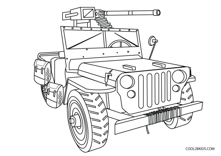 army cars coloring pages