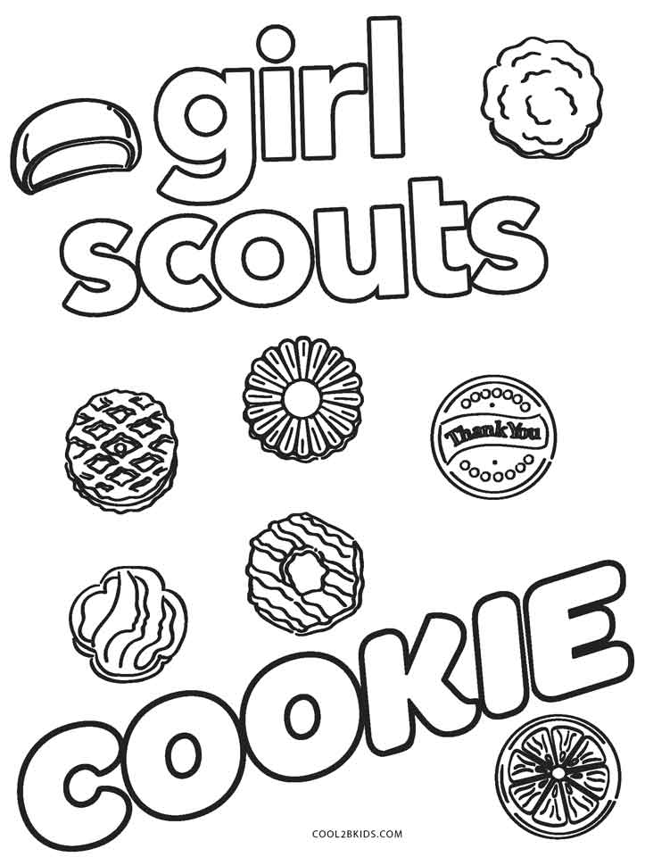 girl scout cookie coloring sheets