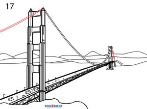 Golden Gate Bridge Drawing (Step by Step Pictures)