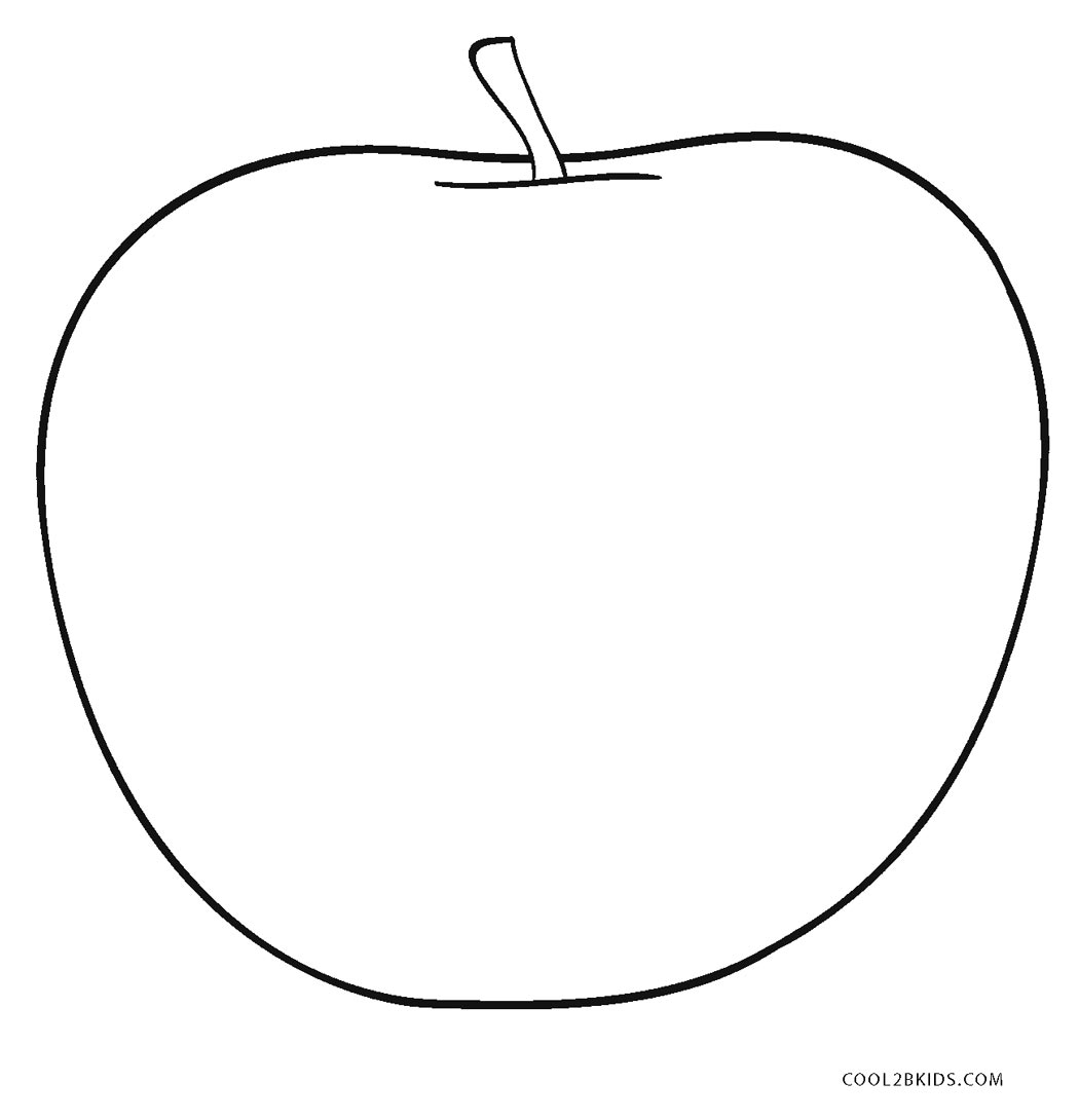 New Apple Coloring Pages For Toddlers for Kids