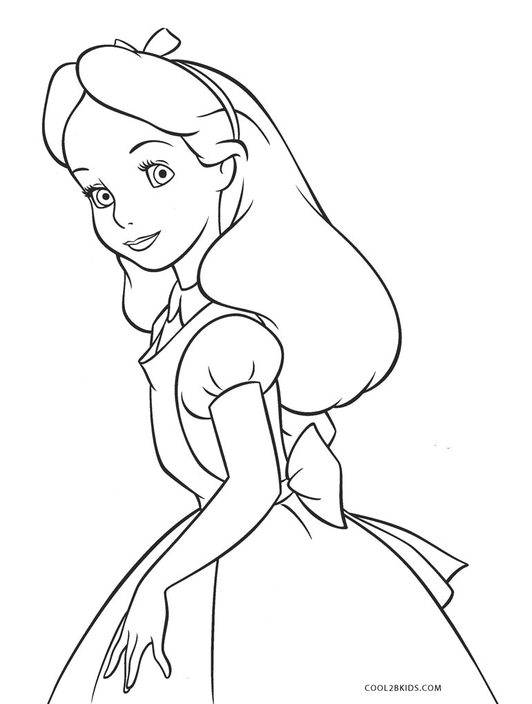 Download Free Printable Alice in Wonderland Coloring Pages For Kids