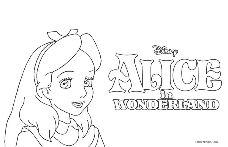 disneys alice in wonderland coloring pages