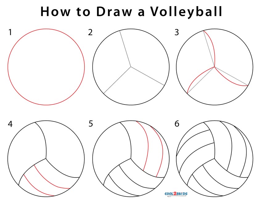 Volleyball How To Draw - Draw Spaces
