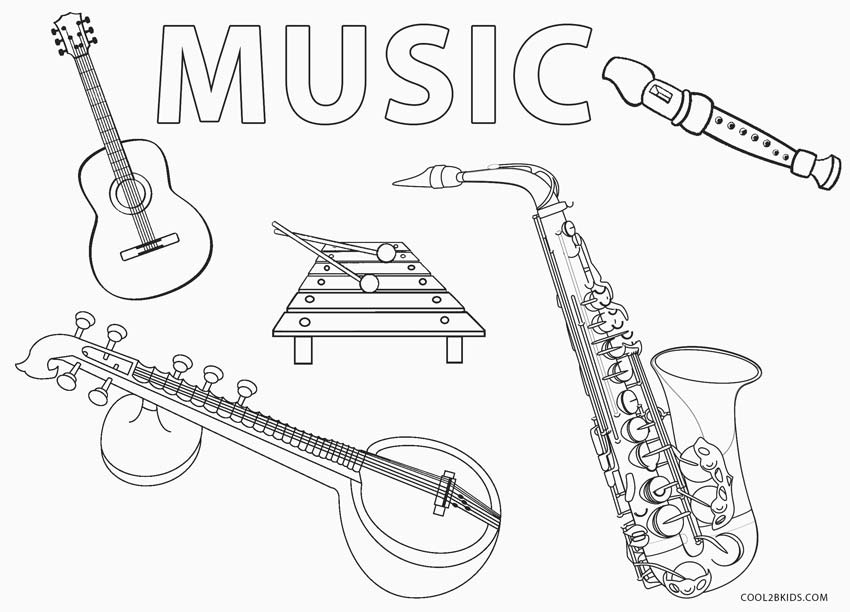 Download Free Printable Music Coloring Pages For Kids