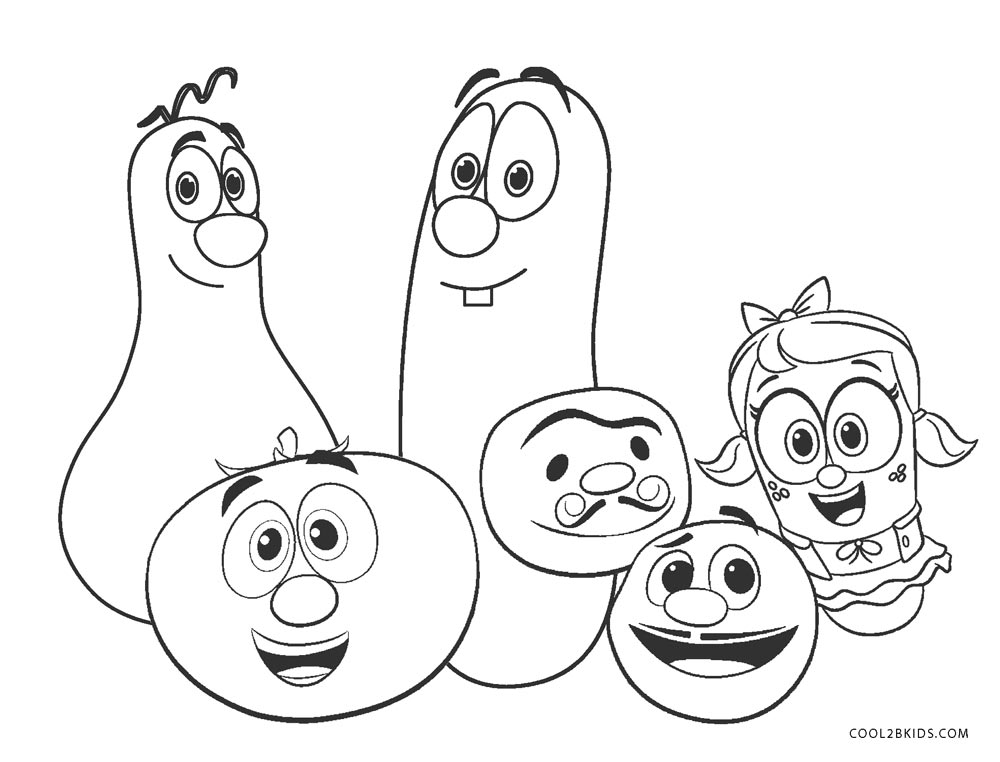 veggietales in the house coloring pages pdfs