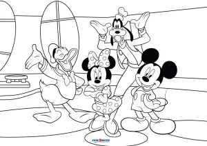 mickey mouse clubhouse house coloring pages