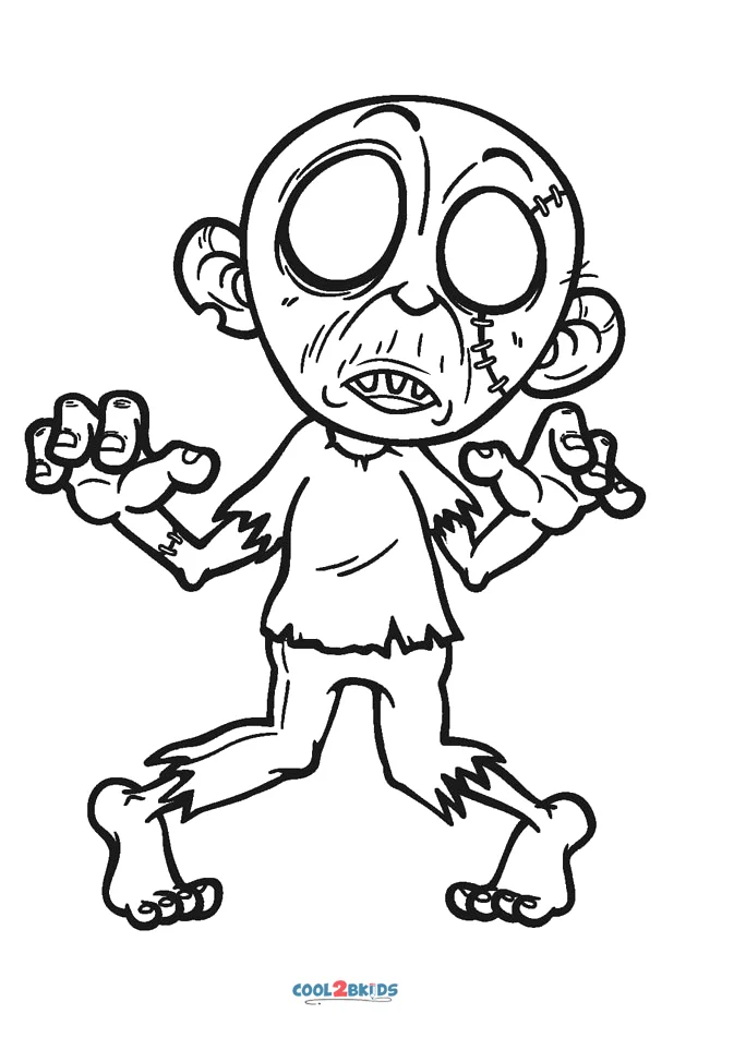 zombie coloring page printable