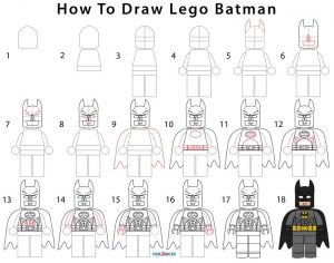 How To Draw Lego Batman (Step by Step Pictures)