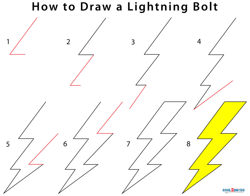How to Draw a Lightning Bolt (Step by Step Pictures)