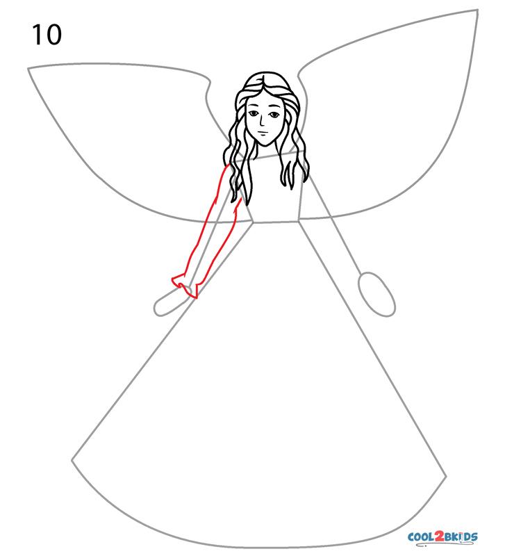 Angel Drawing - How To Draw An Angel Step By Step