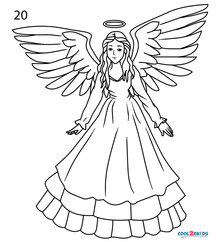 How to Draw an Angel (Step by Step Pictures)